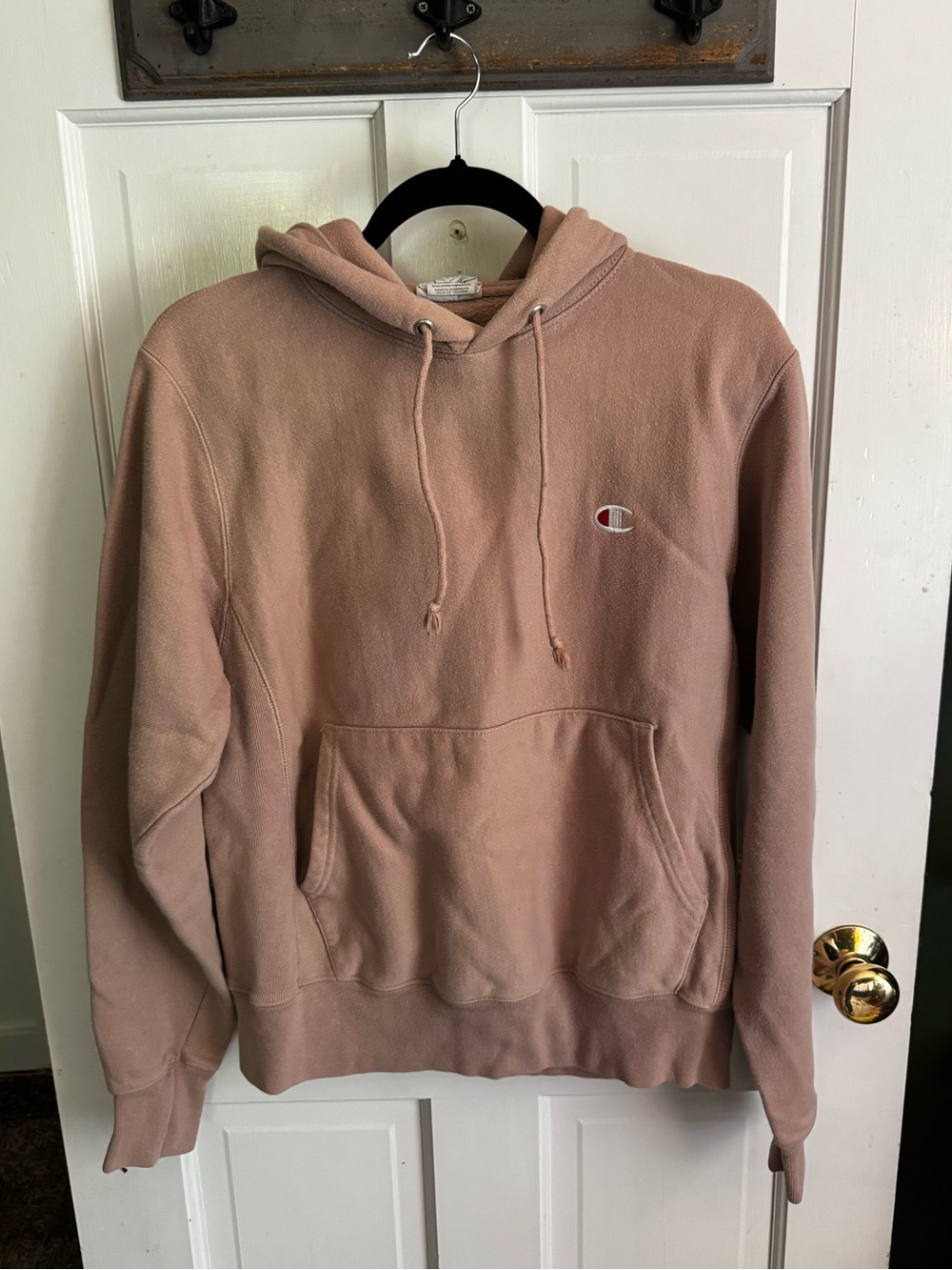 Champion Pullover Hoodie in Dusty Rose Tan